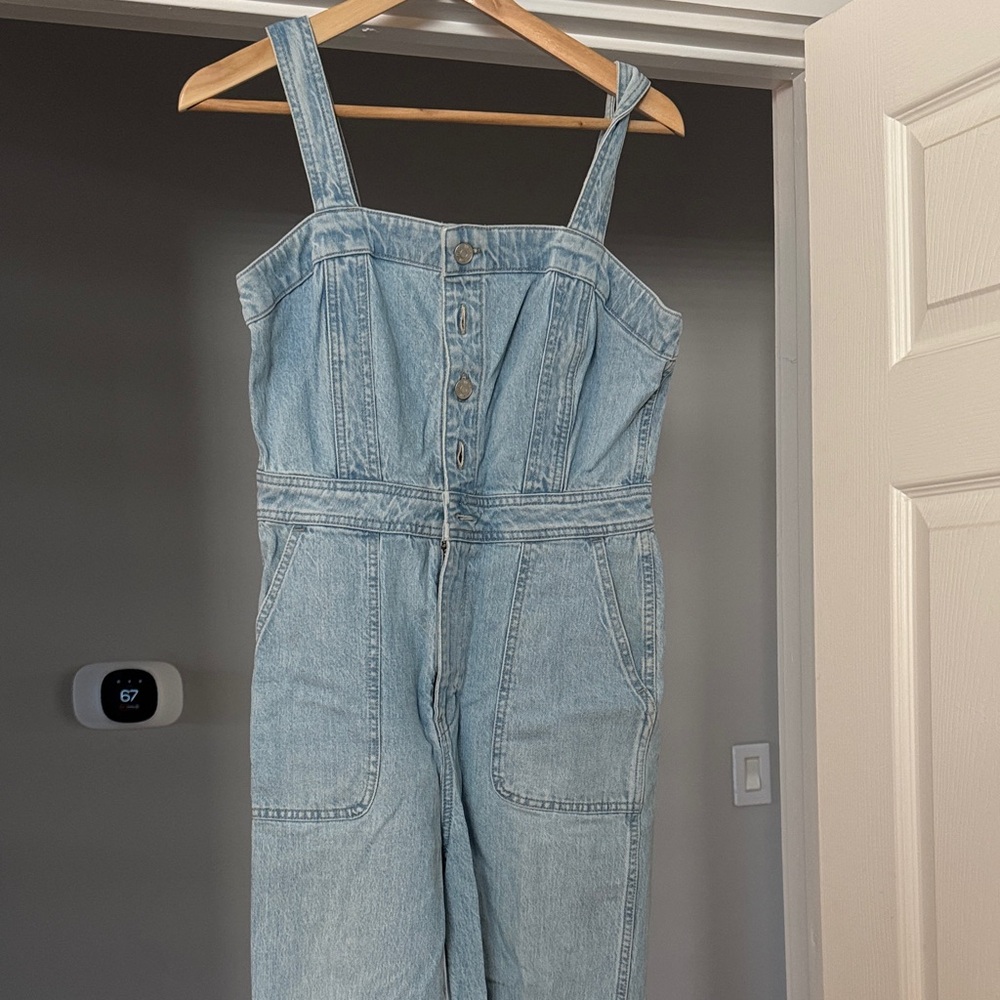 Madewell Light Blue Denim Overalls